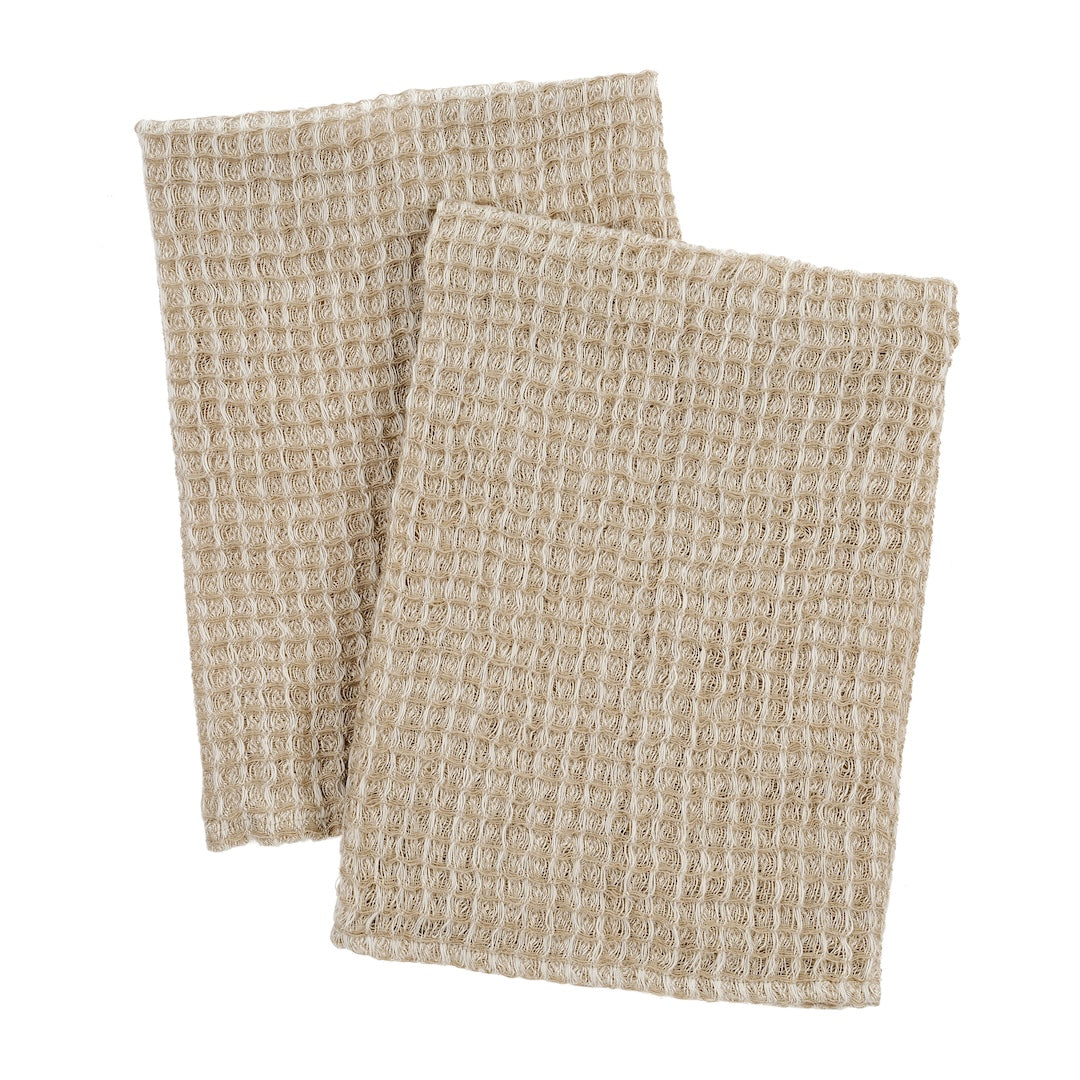 Linen Waffle Tea Towels S/2