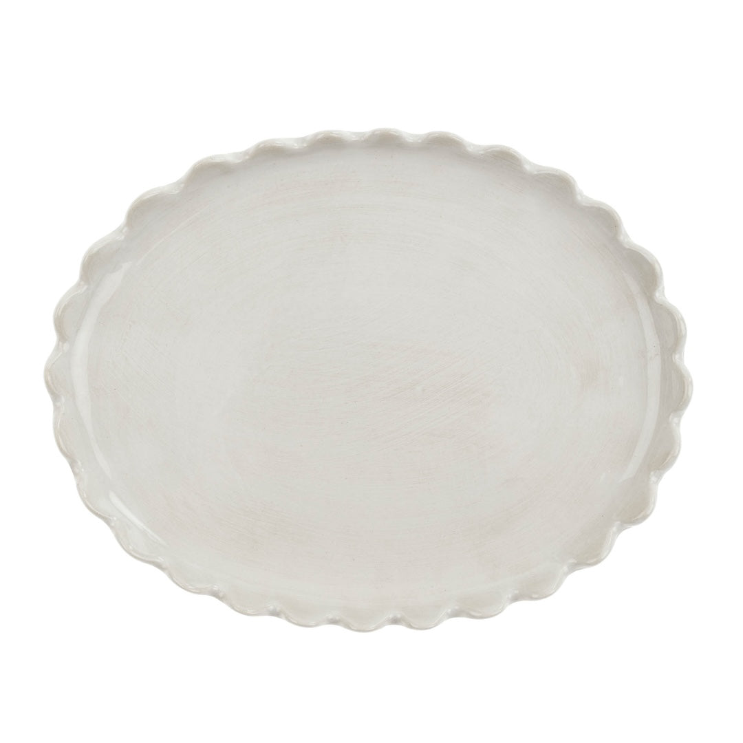 Scalloped Oval Plate Small