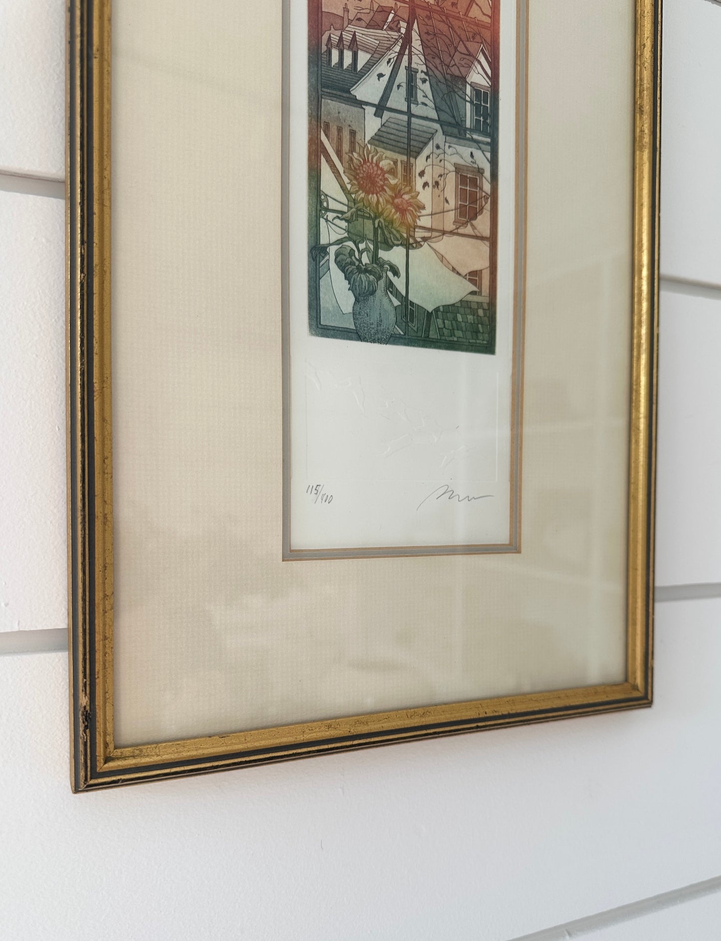 Vintage Framed Lithograph