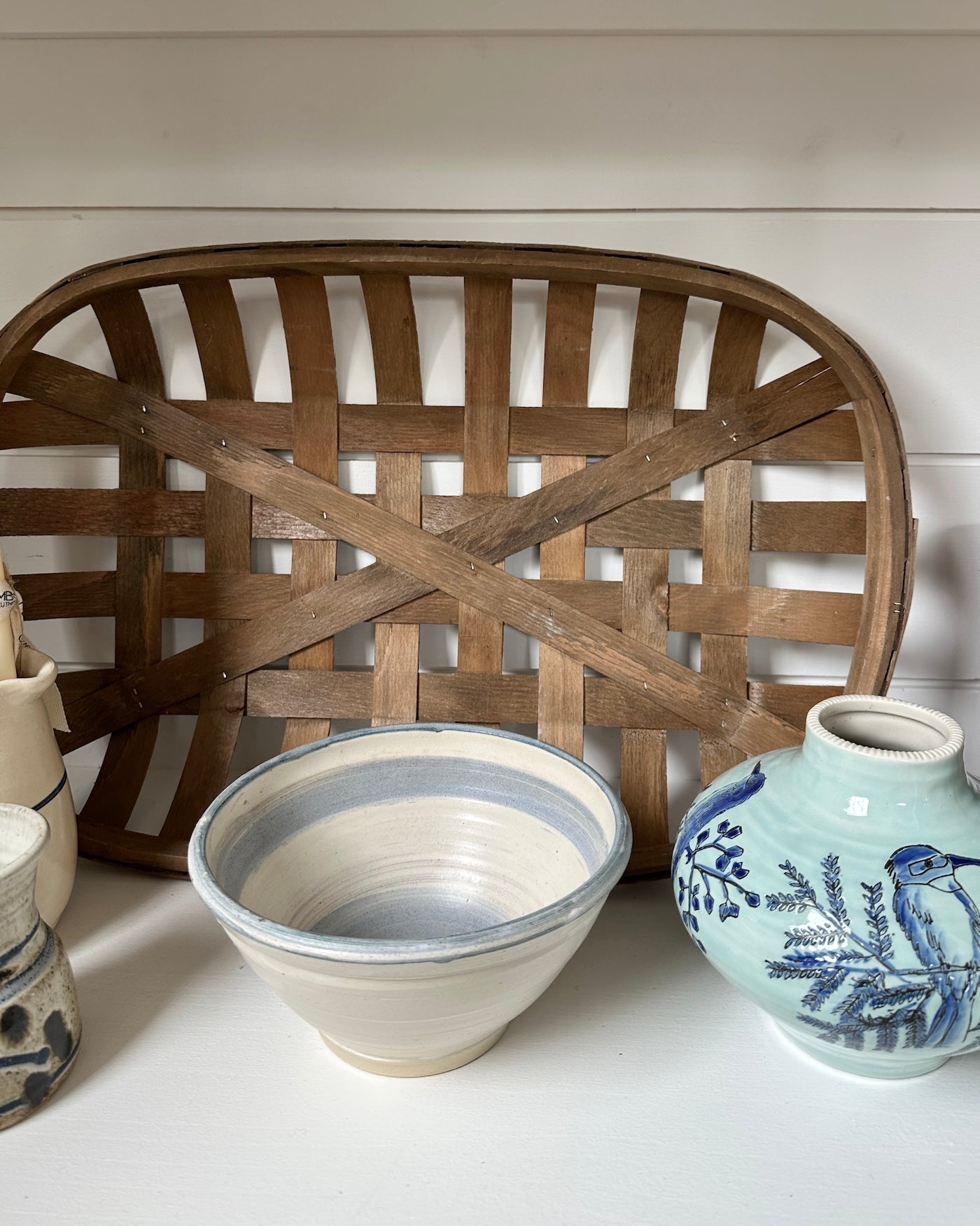 Vintage Style Tobacco Basket