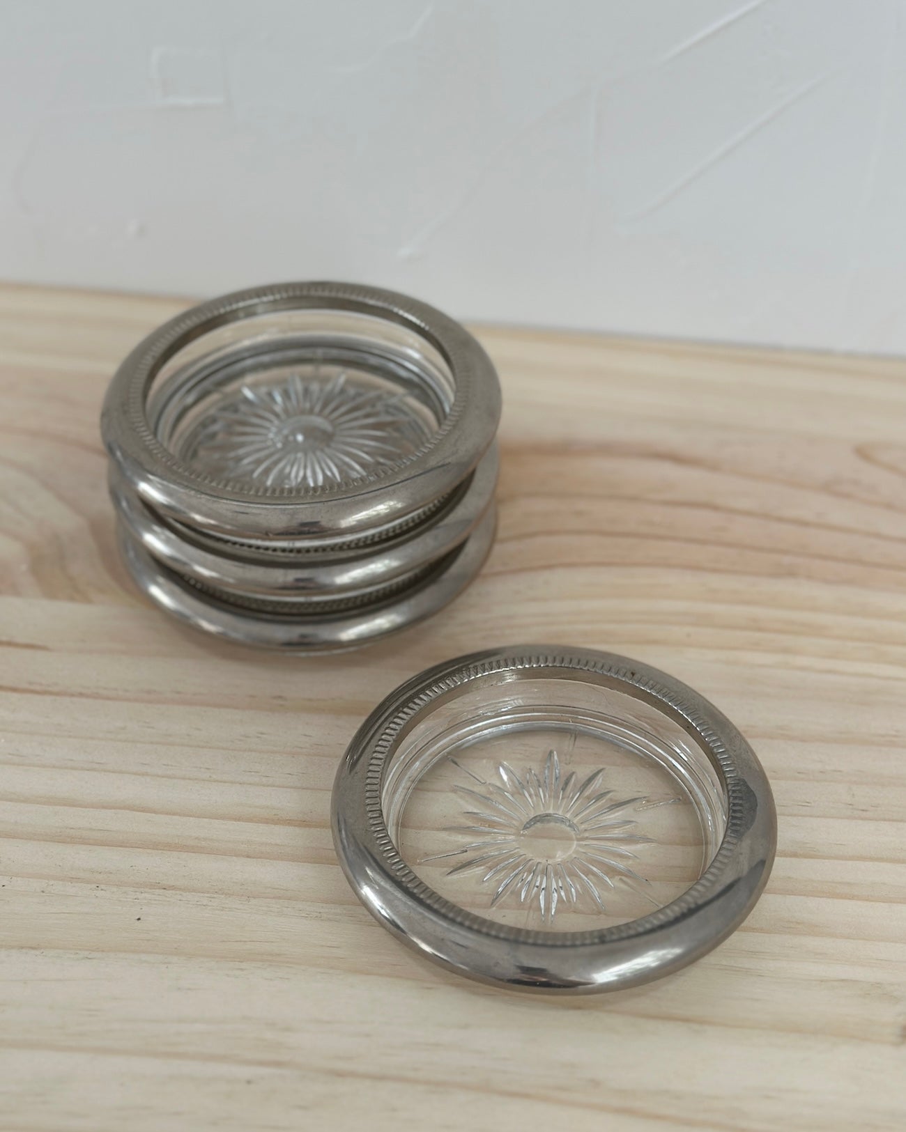 Silver & Glass Etched Coasters