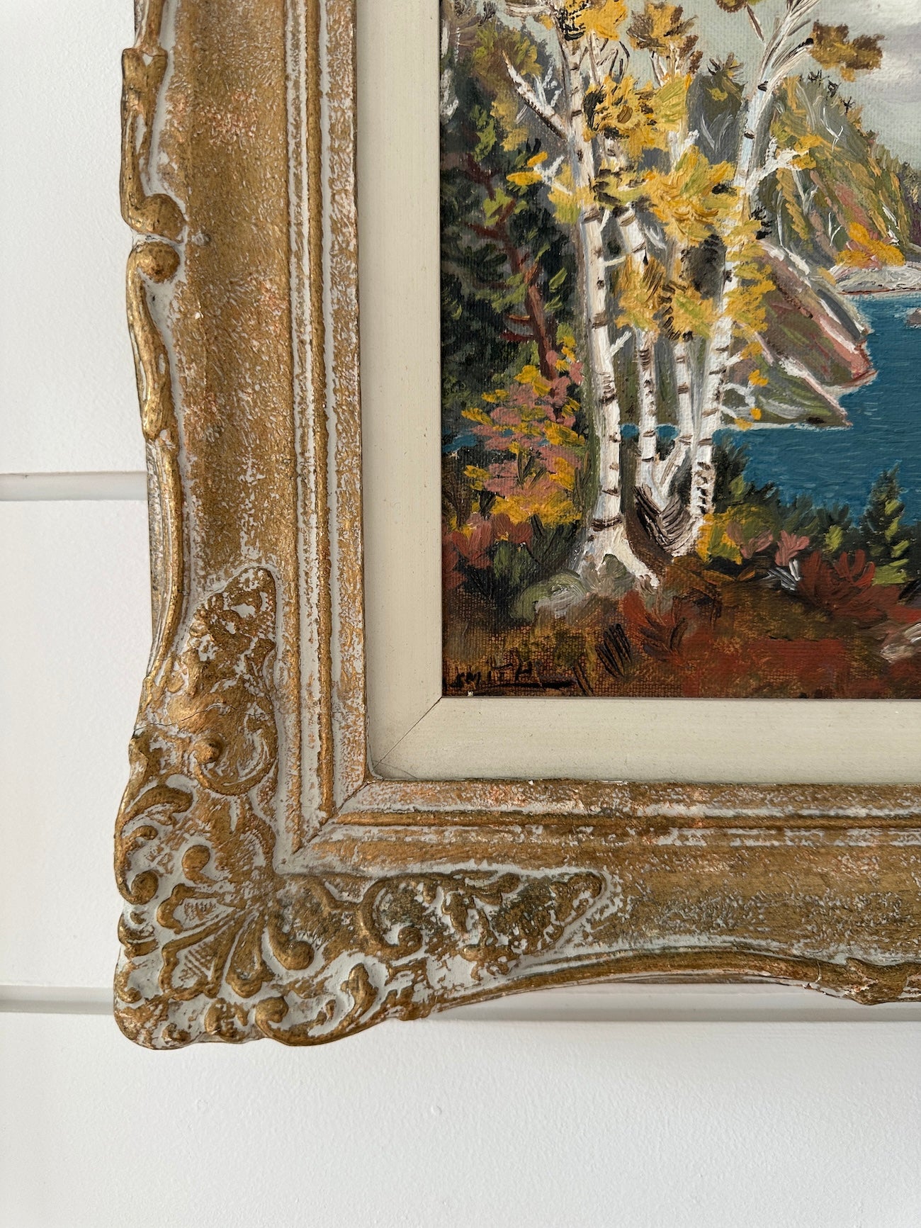 Original Landscape Paining with Gold Frame