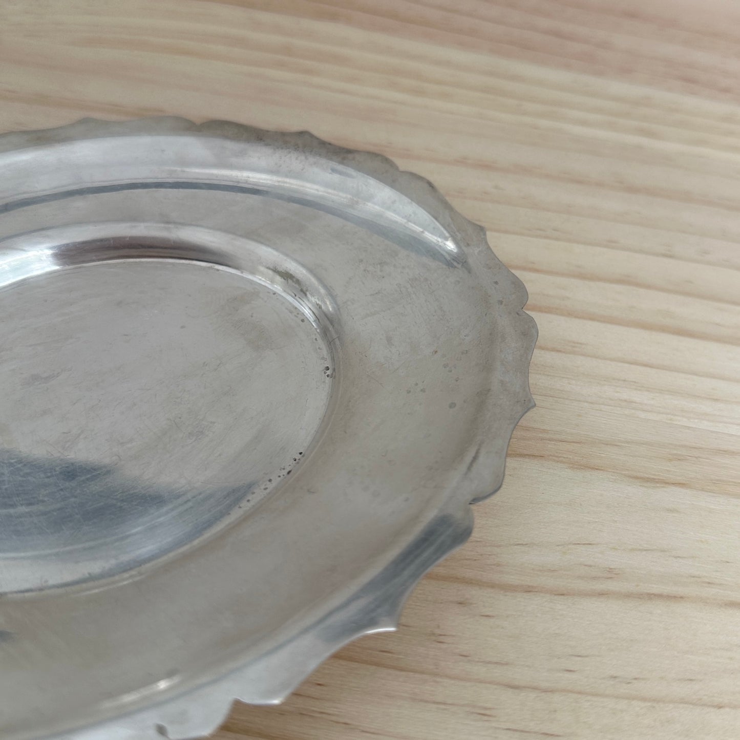 Scalloped Edge Silver Dish