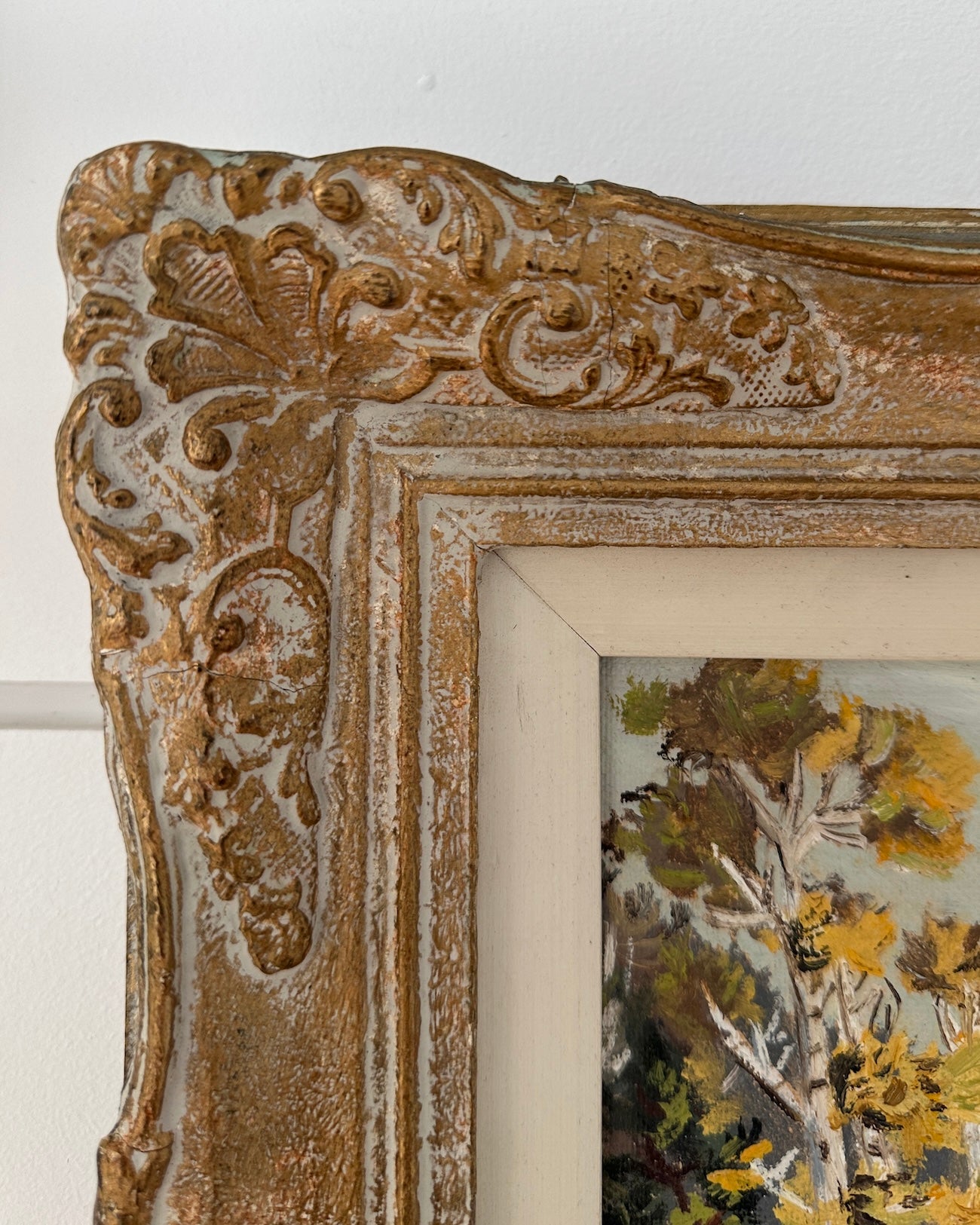 Original Landscape Paining with Gold Frame
