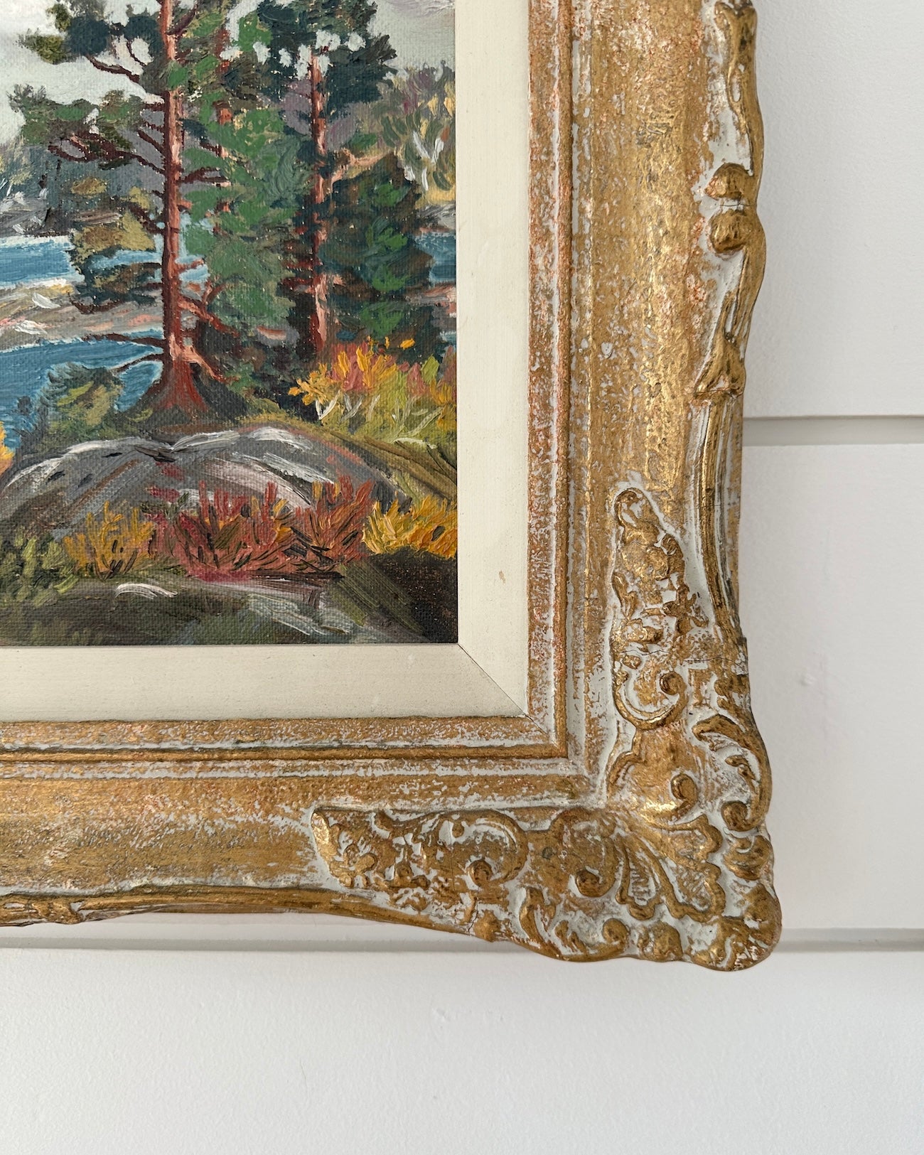 Original Landscape Paining with Gold Frame
