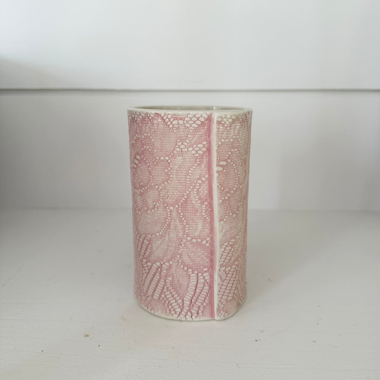 Embossed Lace Vase