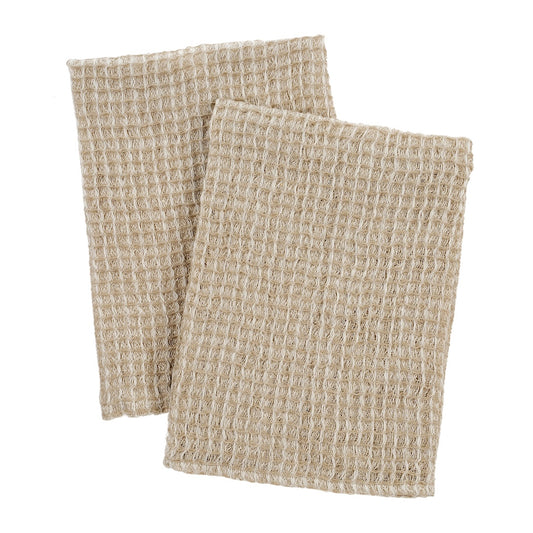 Linen Waffle Tea Towels S/2