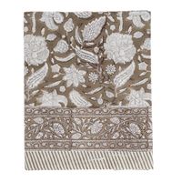 Sable Block Print Tablecloth