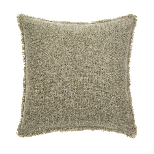 Fringed Boucle Pillow 20" x 20"