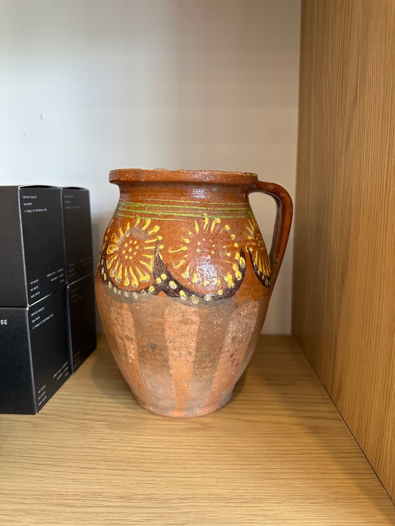Antique Floral Print Pitcher