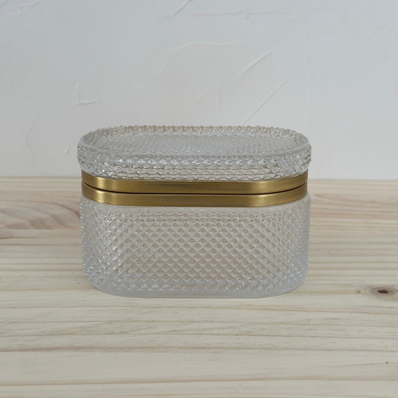 Crystal & Brass Lidded Container