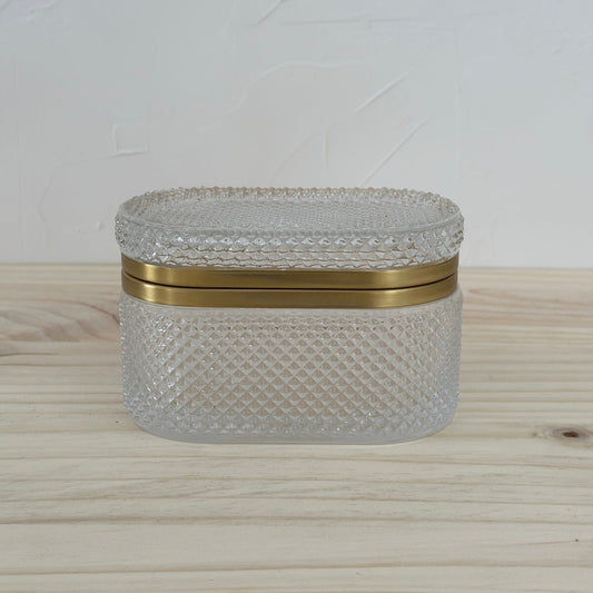 Crystal & Brass Lidded Container