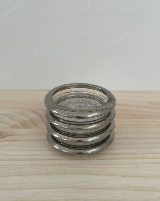 Silver & Glass Etched Coasters