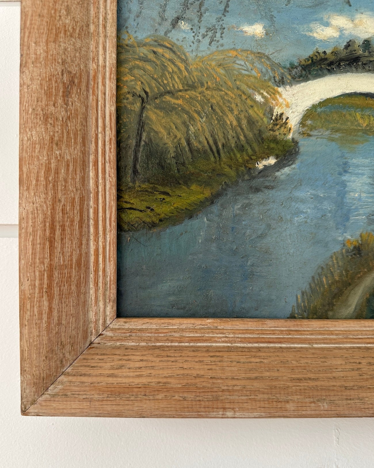 Original Landscape Painting with Wood Frame