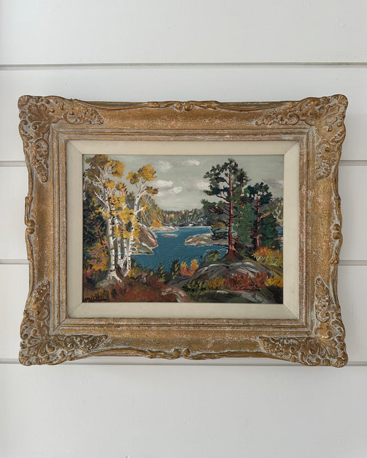 Original Landscape Paining with Gold Frame