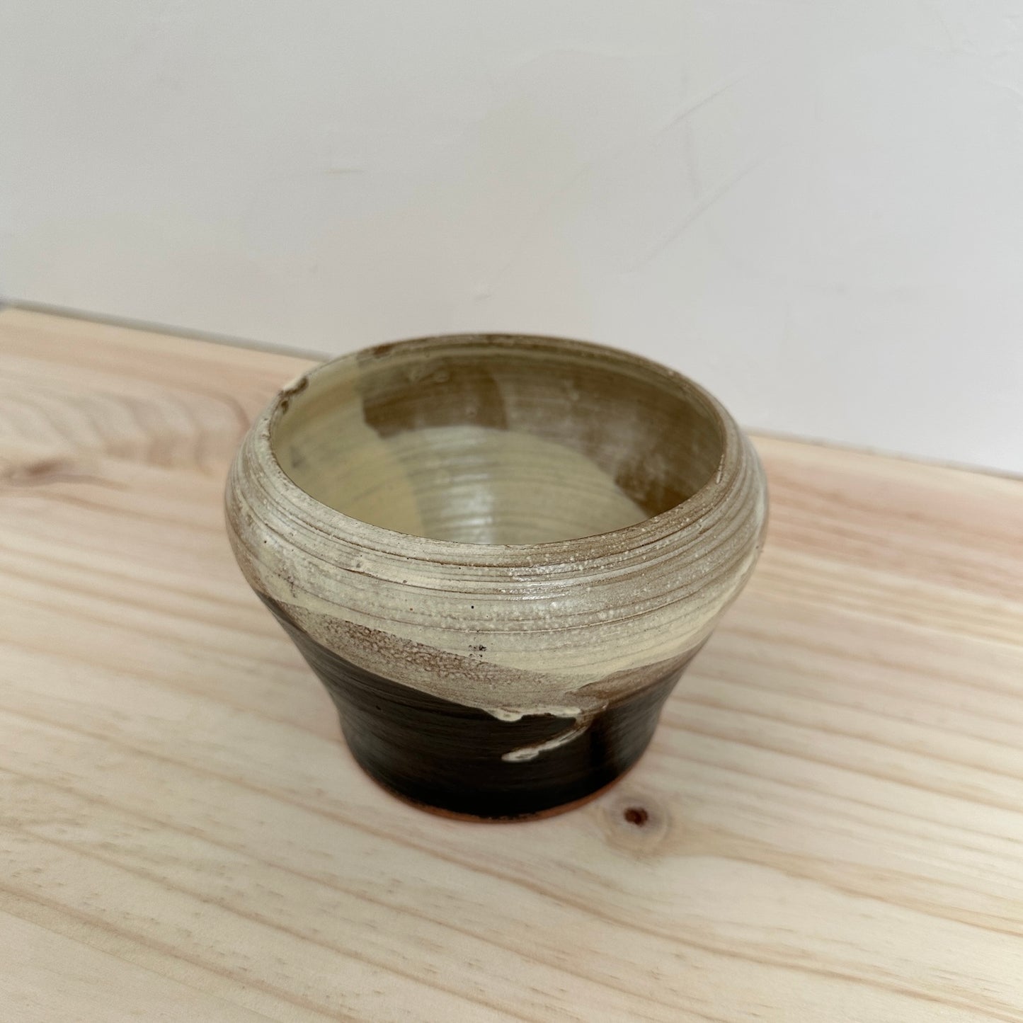 Brown & White Ceramic Bowl