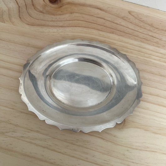 Scalloped Edge Silver Dish