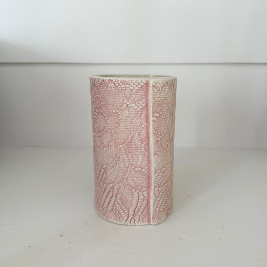 Embossed Lace Vase