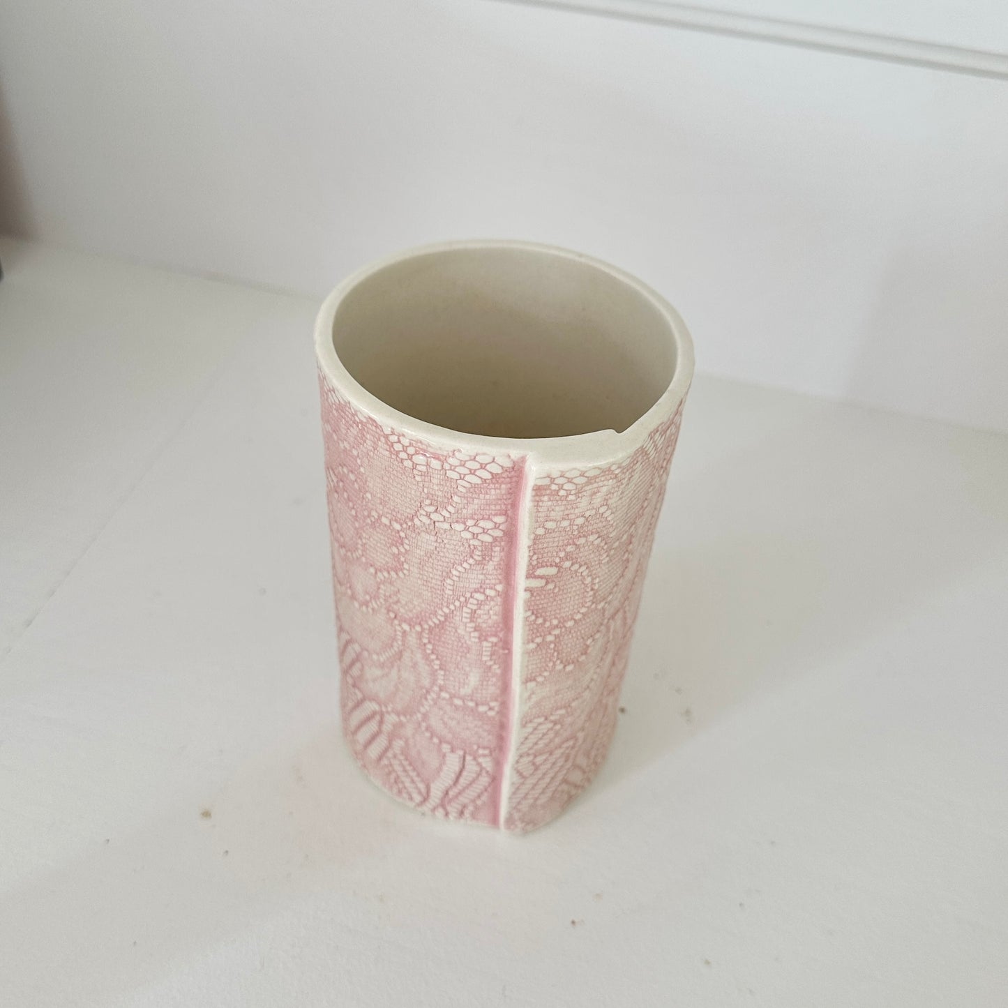 Embossed Lace Vase