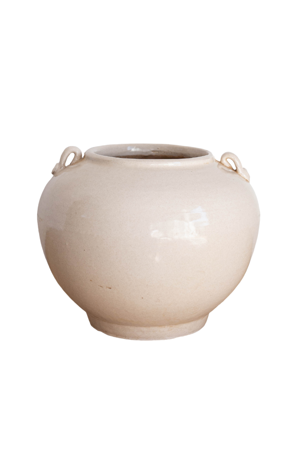 Cream Glazed Vintage Inspired Pot
